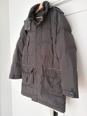 Men's Quilted Winter Puffer Coat - Gray